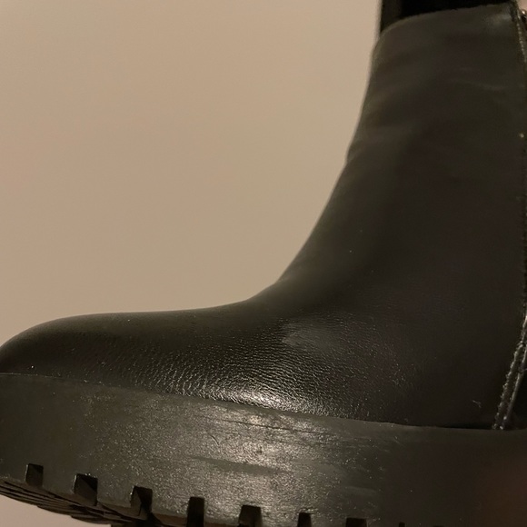 🇬🇧 black leather and suede platform ankle boots ✨ - Picture 13 of 13